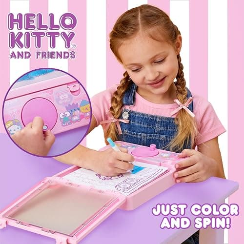 Hello Kitty and Friends Color Motion Animation Tablet - Turn Drawings Into Kitty With 20 Design Inserts, Coloring Markers, Drawing Pad, Sanrio Stuff, Sketch Pad, 8"W x 10.9"H thumbnail 3