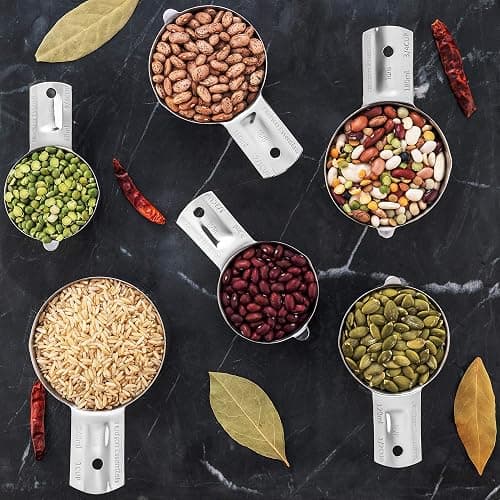 Hudson Essentials Stainless Steel Measuring Cups Set (6 Piece Set) thumbnail 2