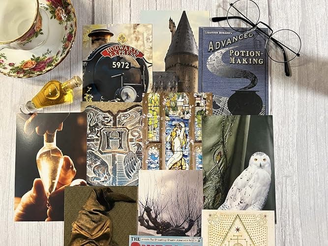 CON*QUEST Conquest Journals Harry Potter Hogwarts Wall Collage, Set of 50 Official Wizarding World Prints, 4"x6", Printed on Quality Card Stock, Matte Finish thumbnail 2