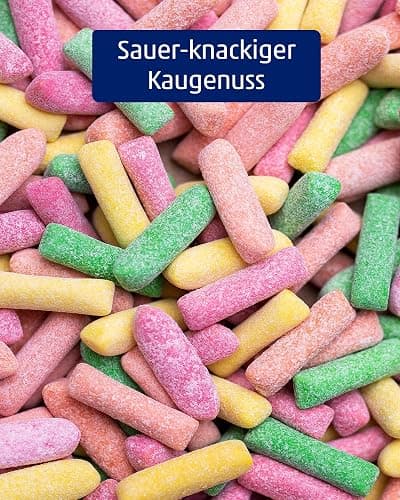 Hitschies Sour Mix - Fruchtig-saure & knackige Kaubonbons mit softem Kern - Erdbeere, Apfel, Aprikose & Zitrone - Glutenfrei & Halal - 16 x 140g thumbnail 3