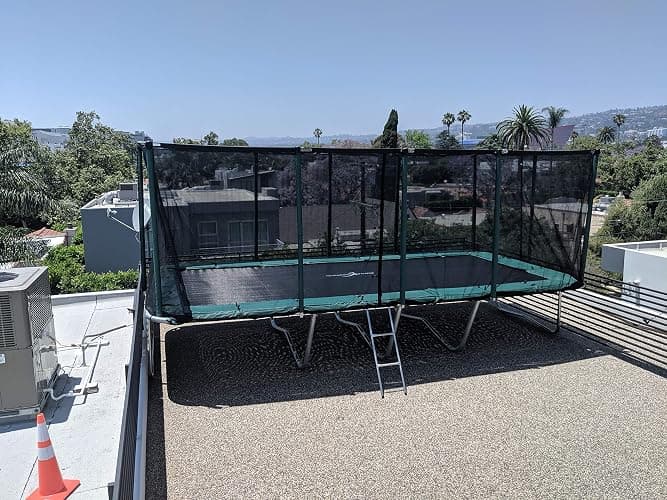 Happy Trampoline Pro Rectangle Trampoline - Heavy Duty 750lbs Jumping Capacity With Net Enclosure - Large Commercial Grade Rectangular Outdoor for Backyard Gymnastics thumbnail 6