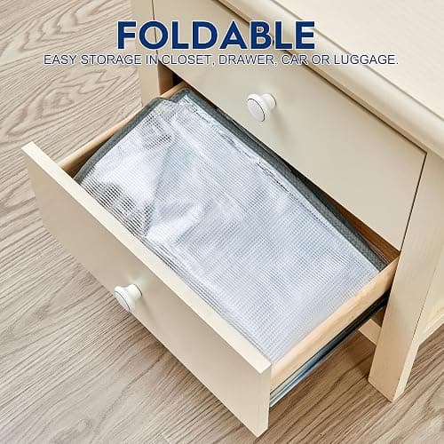 MKOKYD 80L Clear Large Storage Bag, Clothes Storage Containers for Organizing Closet, Bedroom, Underbed, Comforters, Clothing, Blankets, Pillow, Foldable Organizer with Sturdy Handle and Zippers (3) thumbnail 7