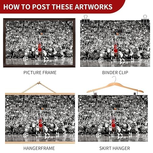 Large Sports Poster (24"x32"), Basketball Superstar Michael Jordan, Bedroom Gymnasium Wall Art Decor, Unframed Canvas Poster (Pattern - C) thumbnail 3