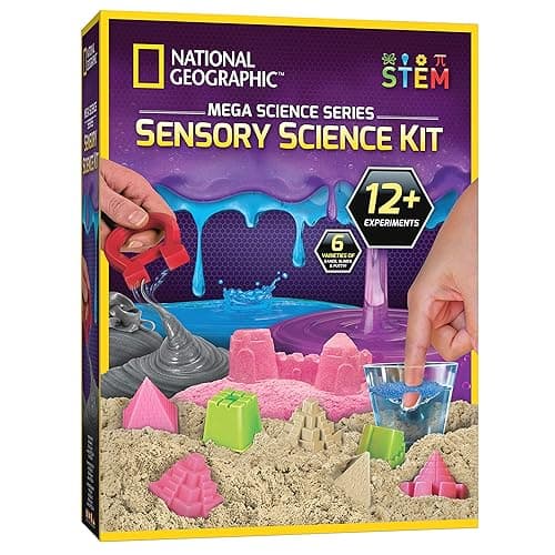 National Geographic Sensory Science Kit - Mega Science Kit, Includes Sensory Play Sand for Kids, Slime, Putty, and Other Projects, Slime Kit for Boys and Girls, Stress Relief Toy (Amazon Exclusive) - Image 1
