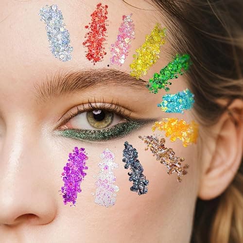 Body Glitter Face Glitter Makeup Festival Glitter, 20 Colors Face and Body Glitter Gel, Hair Glitter Gel, Body Makeup thumbnail 2
