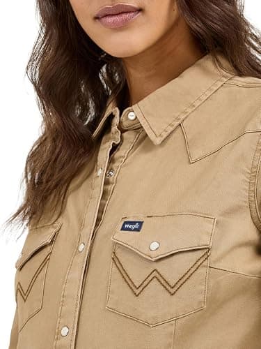 Wrangler Women's Dark Denim Western Shirt thumbnail 2