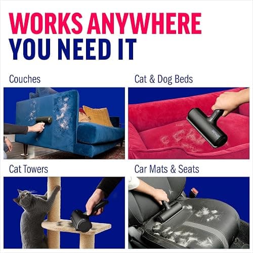 ChomChom Roller Pet Hair Remover – Original Size Reusable Lint Roller for Cat & Dog Hair on Furniture, Couch, Carpet, Car, Rugs & Bedding – Portable, Eco-Friendly (Black) thumbnail 7