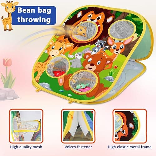 Animal Bean Bag Toss Game Toy Outdoor Toss Game, Family Party Party Supplies for Kids, Gift for Boys Birthday or Christmas for Toddlers Ages 3 4 5 6 Year Old thumbnail 2