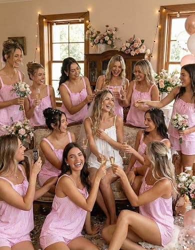 Ekouaer Womens Pajamas Sets 2 Piece Cute Tank Top and Shorts Lounge Set Sleeveless Pjs Set Sweet Sleepwear thumbnail 6