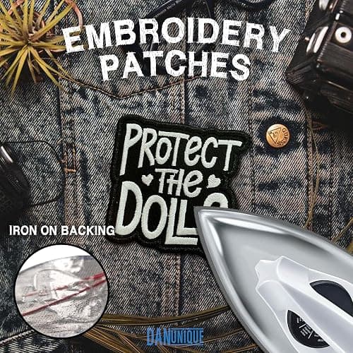 Protect The Dolls Patch Pride Month LGBTQ Queer Trans Rights Liberal Leftist Political Embroidered Patches for Caps, Bags, Backpacks, Hat, Jackets, Uniform DIY Gifts for Her Him 3 Inches thumbnail 6