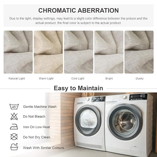 Simple&Opulence 100% Linen Sheets Queen Size Set, 4 Pcs Natural French Linen Bed Sheets, Breathable Soft Durable Bedding Set for All Season (Linen, Queen) thumbnail 8