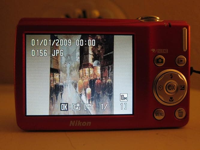 Nikon Coolpix S203 Digital Camera (Red) thumbnail 7