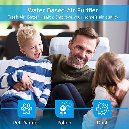 Sirena Twister Air Purifier (Black) - Water Filter Air Washer For Home and Office - Essential Oil Aroma Diffuser With LED Night light - Small Air Cleaner For Smoke and Pets thumbnail 8