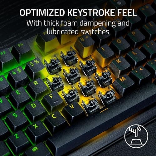 Razer Huntsman V3 Pro 8KHz Esports Gaming Keyboard: Analog Optical Switches Gen 2-8000 Hz Polling Snap Tap - Rapid Trigger - Adjustable Actuation - Media Controls - PBT Keycaps - Black thumbnail 8