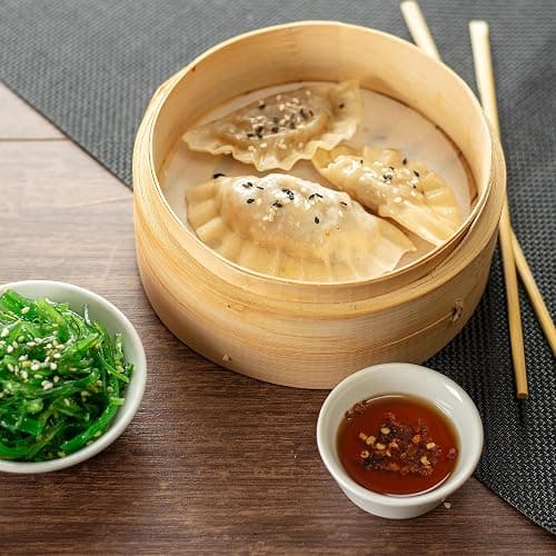 MasterChef Junior Kids Dumpling Making Set- 5 Pc Kit- Real Cookware Includes Recipes, Steamer Basket, Mold, Press Measuring Spoons Steamer Paper, Homemade Cooking Party for Dim Sum Soups Chinese Food thumbnail 7