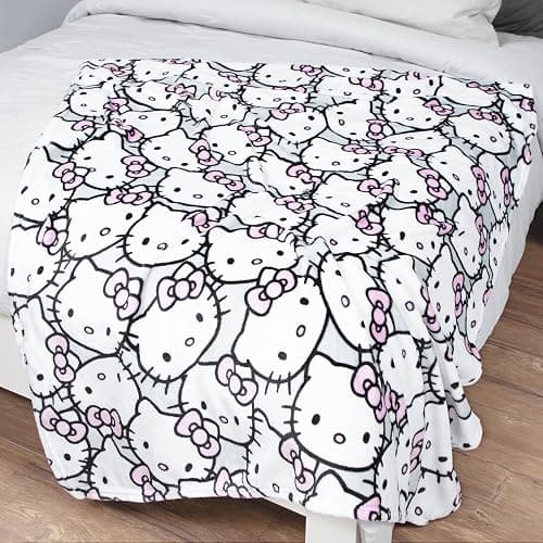 Jay Franco Hello Kitty Throw Blanket with Playhouse Gift Box - Plush Throw Measures 46 x 60 Inches - Super Soft Special Edition Fleece Bedding thumbnail 2