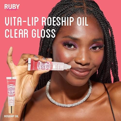 Ruby Kisses Broadway Vita-Lip Clear Lip Gloss (Rosehip Oil 12 Pack), Ultra-Hydrating & Soothing Formula with Vitamin Oils, High-Shine Non-Sticky Finish, Healing Glossy Lip Balm With Vitamin A thumbnail 5