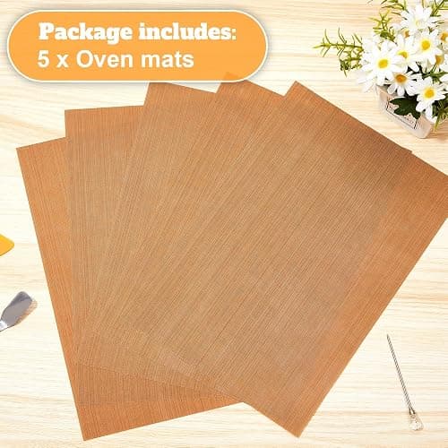 Honeydak Clay Oven Safe Work Mat Non Skid Mat Polymer Clay Bake Tool Oven Liners for DIY Crafts Projects,7.9 x 11.8 Inches(5 Pack) thumbnail 4