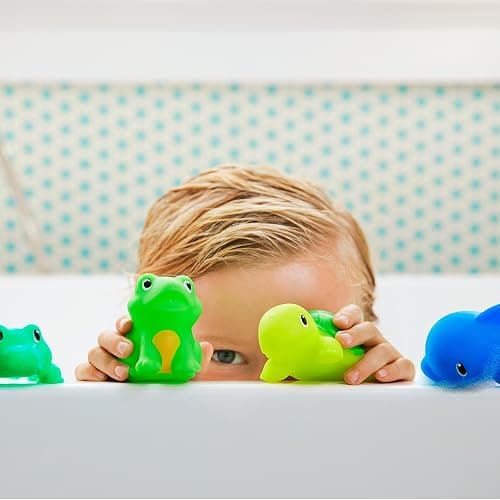 Munchkin Baby Bath Toy Squirts for Babies and Toddlers 9 Months and Up, Lake Animal Squirters, 8 Pack thumbnail 2