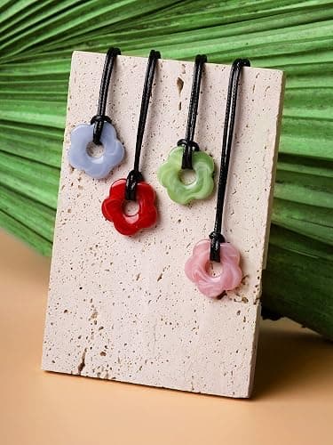 OJERRY Kawaii Flower Cutecore Necklace Y2K Cord Necklace Jewelry for Teen Girls Women Trendy Stuffs thumbnail 6