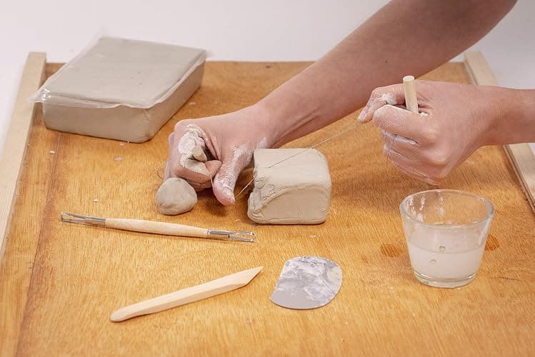 Pébéo - Argilla senza Cottura Gédéo - Creta Autoindurente, Senza Forno - Modellazione, Stampo e Ceramica, Grigio cemento, 1.5 Kg thumbnail 7