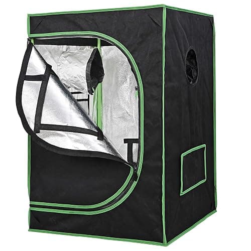JungleA 2x2 Small Grow Tent, High Reflective Mylar Hydroponic Growing System, 24" x 24" x 36" Indoor Growing Tent Greenhouse Box Kit w/Window & Tray, Home Plant Farmer Flower, Mushroom, Veg Grow Box thumbnail 8