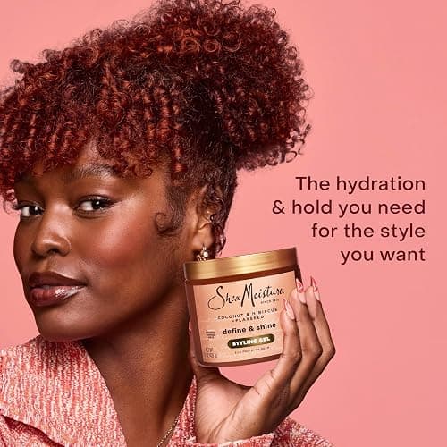 SheaMoisture Define & Shine Styling Gel + Flaxseed Coconut&Hibiscus Hydrates,Holds Your Style All Day Infused With Glycerin,Coconut Oil an Invigorating Sweet Scent ParabenFree Frizz Control Gel 15OZ - 15 Ounce (Pack of 1) thumbnail 3