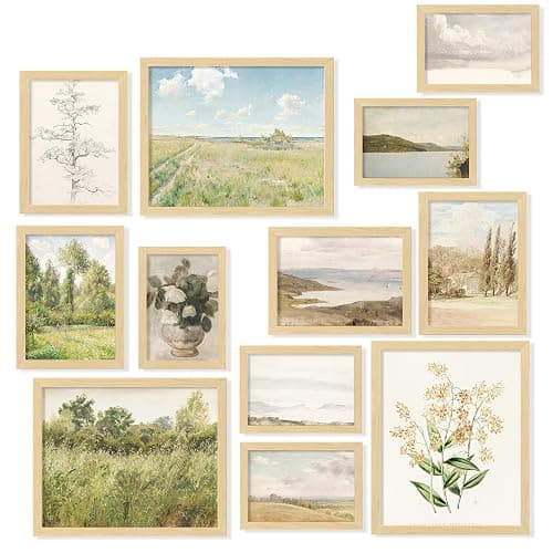 97 Decor Vintage Wall Art Prints, 12 Pcs Poster Set, 8x10 to 4x6 | French country and cottagecore style, landscape gallery wall, kitchen, bathroom and bedroom, glue dots, unframed - Image 1