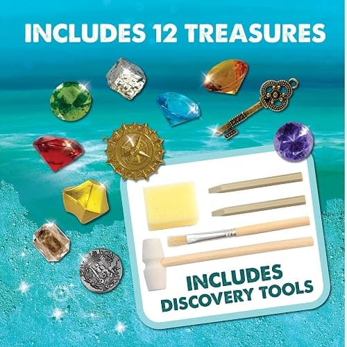 MindWare Dig It Up Discoveries Pirate Mystery Treasure Chest: Giant Discovery Project for Kids – Dig Up 13 Treasures – Includes a Bonus Dig, 2 Chisels and 1 Poster Filled with Pirate Facts and Lore thumbnail 5