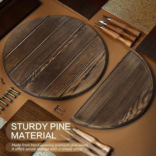 Rebee Vision Pine Wood Key Holder Wall Mount – Rustic Wooden Key Hooks for Wall with Shelf – Decorative Mail Organizer, Coat Rack & Dog Leash Holder for Home Decor, Entryway and Living Room (Brown) thumbnail 3