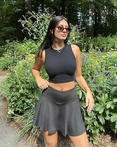 Real Essentials 4 Pack: Women’s Skater Pleated Tennis Skort - Skirt with Shorts Pockets Athletic Golf Workout (Plus) thumbnail 5