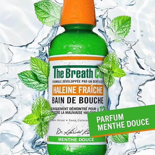 The Breath Co - Bain de Bouche Sans Alcool - Formule développée par un dentiste - Haleine Fraîche pendant 12 heures* - Menthe Douce, 500ml thumbnail 6