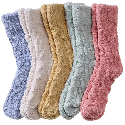 DoSmart Fuzzy Socks For Women Slipper Warm Fluffy Soft Winter Cozy Plush Cabin Sleep Christmas Home Socks - Image 1