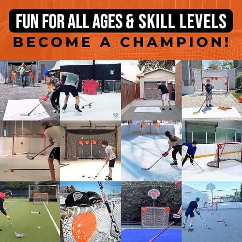 Top Shelf Targets 4 Pack Magnetic Hockey & Lacrosse Goal Targets - 8-Inch Orange thumbnail 4