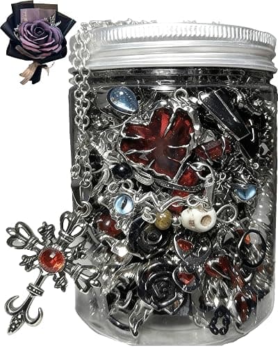 Mystery Jewelry Set,50-55 PCS Surprise Y2K Gothic Mystery Jewelry Box for Women,Gift Set(Gothic Witch Punk Necklace,Earrings, Rings,bracelets),Exclusive Fashion Gift for Her - Image 1