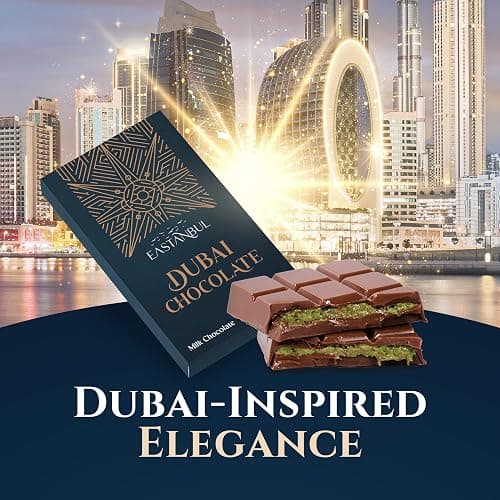 Eastanbul Dubai Chocolate Bar Pistachio, 2.5oz Mini Treat, Premium Pistachio Dubai Chocolate Bar, Viral Candy with Shredded Phyllo Dough, Knafeh, Gift Box thumbnail 7