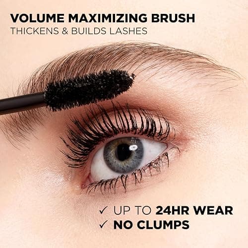 L’Oreal Paris Original Voluminous Mascara, Building Mascara Volume and Length Formula, Washable, Black Brown, 0.26 Fl Oz., 1 Count thumbnail 4
