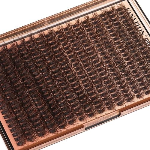 Brown Lash Clusters 320 Pcs Lash Extension Kit DIY Eyelash Extensions Kit Natural Look Cluster Lashes D 8-16 MM Mixed Lash Bond and Seal Lash Tweezers for Lash Clusters Kit DIY at Home thumbnail 7
