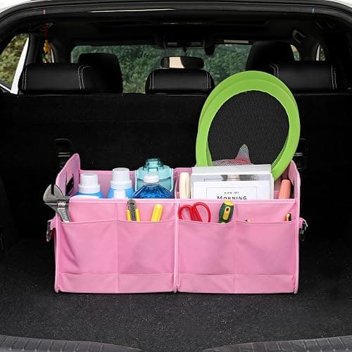 AOKJOY Car Trunk Organizer - Collapsible Multi Compartment Storage with Adjustable Straps for SUV thumbnail 2