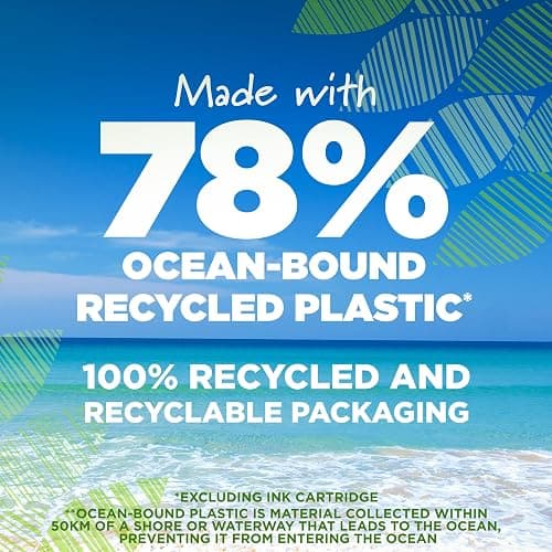 BIC Ecolutions Ocean-Bound Plastic Gel Pens, Medium Point, 1.0mm, 12-Count | Made From 78% Ocean-Bound Recycled Plastic | Smooth Writing Ink System | Quick-Drying Ink to Prevent Smearing thumbnail 4