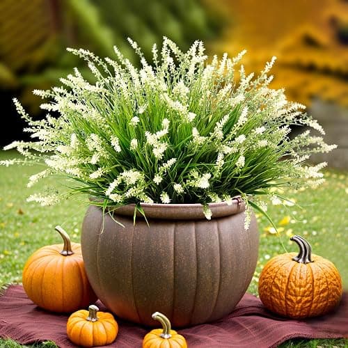Ammyoo Artificial Faux Plants Flowers for Outdoor Decorations, Fake Monkey Grass for Outside Porch Patio, No Fade Realistic Greenery Plant, UV Resistant Artificial Shrubs for Courtyard Window Garden thumbnail 2