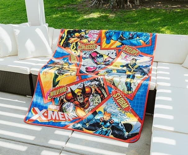 Marvel X-Men Character Cards Raschel Throw Blanket | Soft Polyester Cover for Sofa, Bed | 45 x 60 Inches thumbnail 8