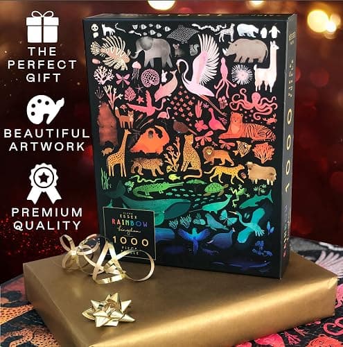 Elena Essex Puzzles for Adults - Rainbow Kingdom | 1000 Piece Puzzle | Jigsaw Puzzles 1000 Pieces | Pride Rainbow Animal Gradient Puzzle | Adult Puzzles Size 20 x 28 inches thumbnail 7