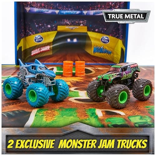 Monster Jam, Ultimate Arena Playmat & Storage with 2 Exclusive Monster Trucks, 1:64 Scale, 20 Accessories, Kids Toys for Boys and Girls Ages 4 and Up thumbnail 3