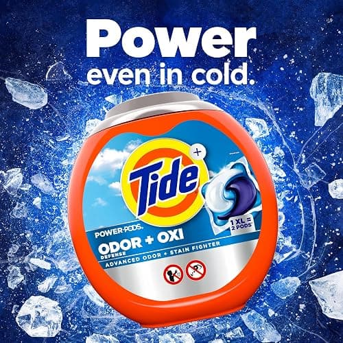 Tide Ultra OXI Power PODS with Odor Eliminators Laundry Detergent Pacs, HE Compatible, Works on Visible and Invisible Dirt, 45 Count Pacs - 45 Count (Pack of 1) - Other thumbnail 6