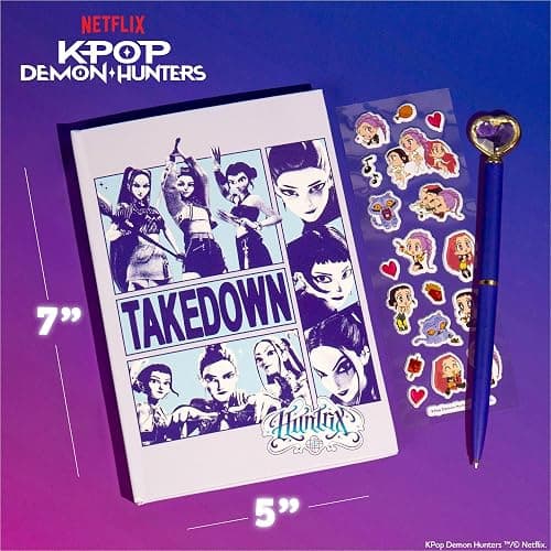 Kpop Demon Hunters™ Journal Set, 40 Double-Sided Lined Pages, Bonus Kpop Stickers & Pen, Official K Pop Demon Hunters Merch for K-Pop Fans, Students, Teens thumbnail 3