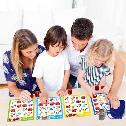 Alphabet Bingo Game, Uppercase/Lowercase/Number Bingo Game ABC and 123 Bingo Board Game for Kindergarten and Preschool Kids 4-8, Perfect for Classroom & at Home thumbnail 2
