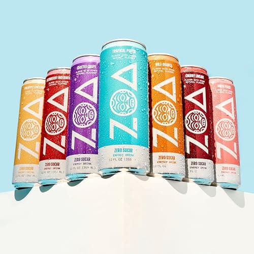 ZOA Zero Sugar Energy Drinks, White Peach - Sugar Free with Electrolytes, Healthy Vitamin C, Amino Acids, Essential B-Vitamins, and Caffeine from Green Tea - 16 Fl Oz (12-Pack) thumbnail 6