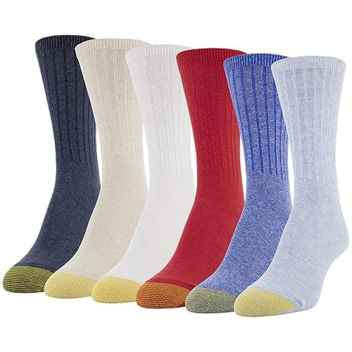 GOLDTOE Womens Casual Texture Crew Socks - Image 1
