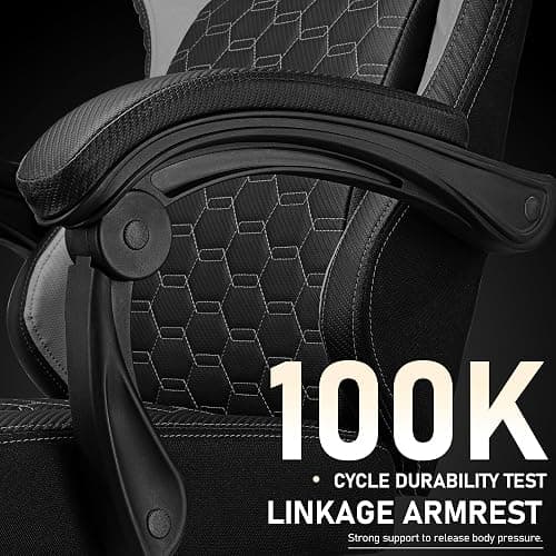 WAILOR Gaming Chair with Pocket Spring Cushion, Video Game Computer Chair with Footrest for Adults, High Back Gamer Leather Chair with Headrest and Lumbar Support for Office Gaming 300LBS thumbnail 8
